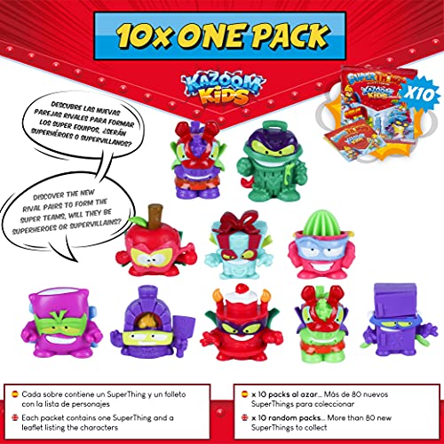 SuperThings Kazoom Kids - Battle Arena y Pack Sorpresa 16 Sets | Contiene Battle Spinners Arena, 10 Sobres One Pack, 4 Kazoom Sliders y 2 Kazoom Kids | Juguetes y Regalos para Niños Cumpleaños