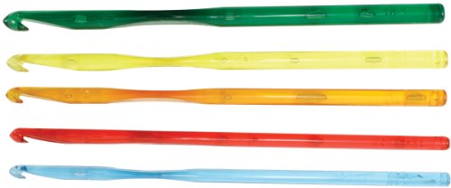 Susan Bates Crystalites Acrylic Crochet Hook Set-Sizes G,H,I,J,K