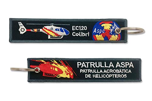 Tacro Llavero ASPA Negro Patrulla Acrobática de Helicópteros EC120 Colibri Ejército del Aire España Bordado