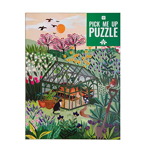 Talking Tables De jardín de 1000 Piezas, con póster y Hoja de Trivia a Juego, Diseño ilustrado Colorido, Flores británicas, Regalo de cumpleaños, Regalos para jardineros, Arte de la Pared