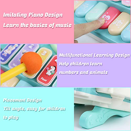 Tambor Infantil Juguetes 1 año Tambor Juguetes Niños 1 2 3 año Instrumentos Musicales Infantiles con Piano Infantil, Tambor Bebe, Microfono Infantil Juguetes Musicales Cumpleaños Regalo Niño Niña