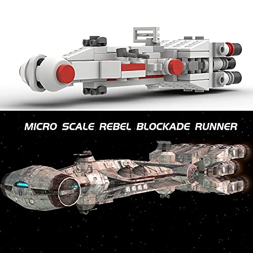 Tantive IV Star Wars Juego de Bloques de construcción, Modelo de película Famosa del Corredor, Juguete Coleccionable Modelo Space Wars para niños y fanáticos del Cine - 434 Piezas