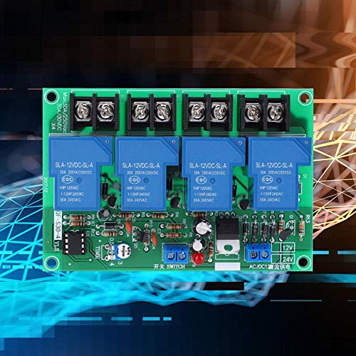 Tarjeta de Secuencia de Tiempo de Alimentación de 4 Canales Módulo de Controlador Secuencial Ajustable de Alta Corriente de Doble Panel 30A 0.5-4s