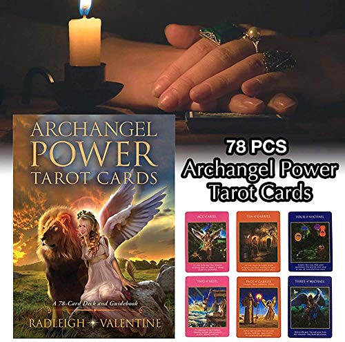 Tarjetas de Tarot de Power Archangel Adecuado para reuniones Familiares, Juegos de Cartas, Tarjetas de Fiesta, Guía de Entretenimiento, Destiny Tarot Tarjetas, Inglés Completo