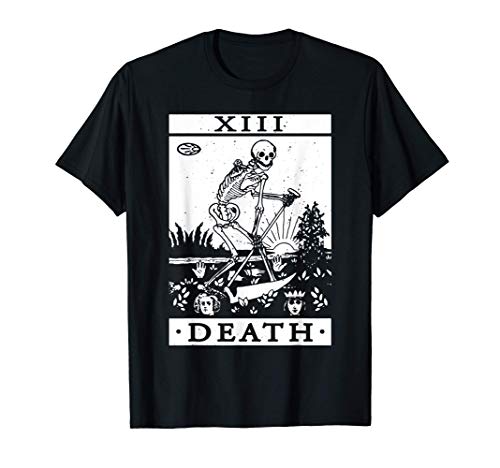 Tarot Card Gothic Halloween Oculto Tarot Death Card Camiseta