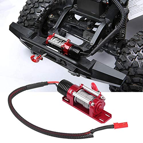 Tbest Winch RC Car, 1/10 Escala RC Metal Steel Wired Toy Winch simulado automático con Control Remoto