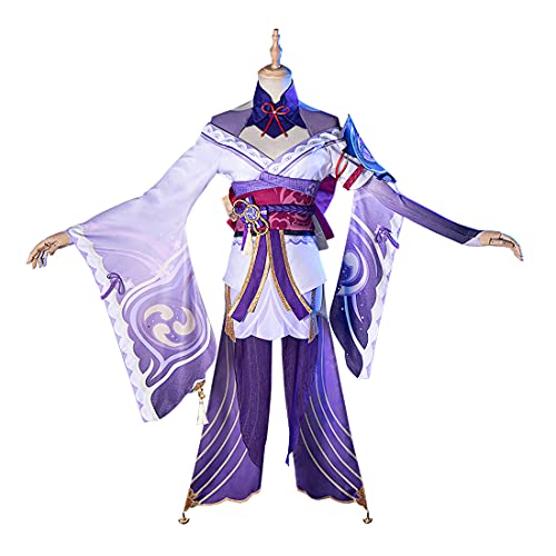 Tewerfitisme Genshine Impact Cosplay, Genshin Raiden Shogun Baal Cosplay Set Anime Roll Juego Cosplay Disfraz Cosplay Halloween Fiesta de disfraces para niños y adultos