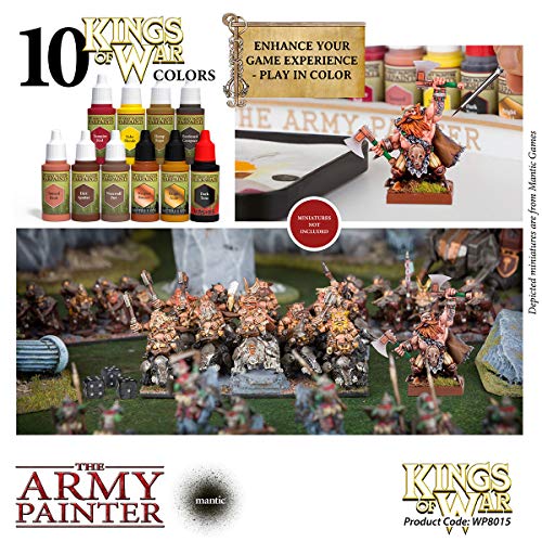 The Army Painter | King of War Dwarfs Paint Set | 10 Colores Acrílicos para la Pintura de Huestes de Enanos y Sus Máquinas de Guerra | Pintura de Modelos en Miniatura Wargames