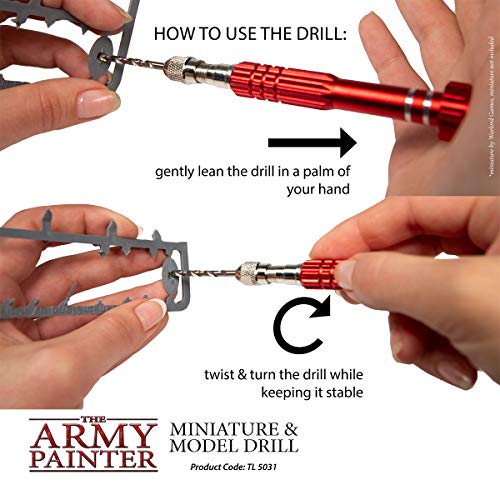 The Army Painter | Miniature and Model Drill | Herramientas de Modelado | para Juego de Rol, Juego de Mesa, Wargame Hobby Modelado y Pintura de Figuras Miniatura