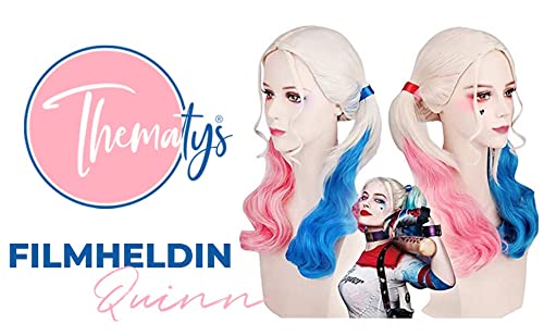 thematys Peluca Harley Quinn - Accesorios de Vestuario para Damas Carnaval y Cosplay - Ideal para Combinar con el Vestuario