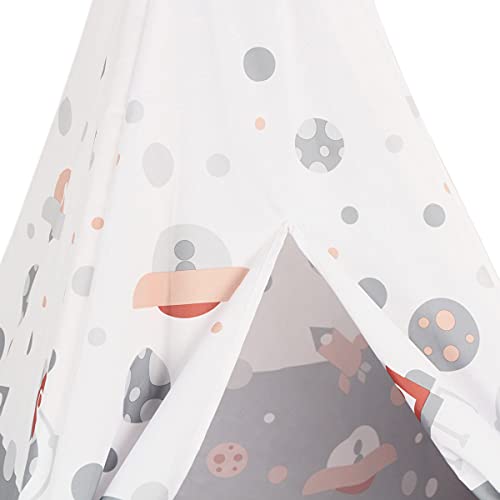 Tienda campaña Infantil, Cosmo Tipi, Decorativa de Madera Natural, Tejido de poliéster Impermeable, Juego Apto para Exterior, Unisex niños y niñas