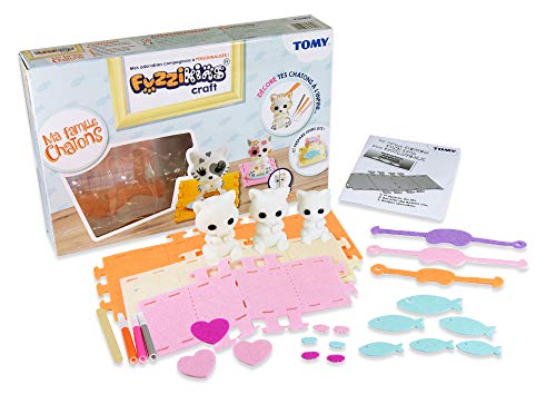 TOMY-Y Fuzzikins Ma Famille Chaton, Multicolor (E72790)