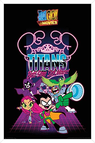 Trends International DC Comics Teen Titans Go to The Movies-Group - Póster de pared (37,4 x 56,8 cm), color blanco