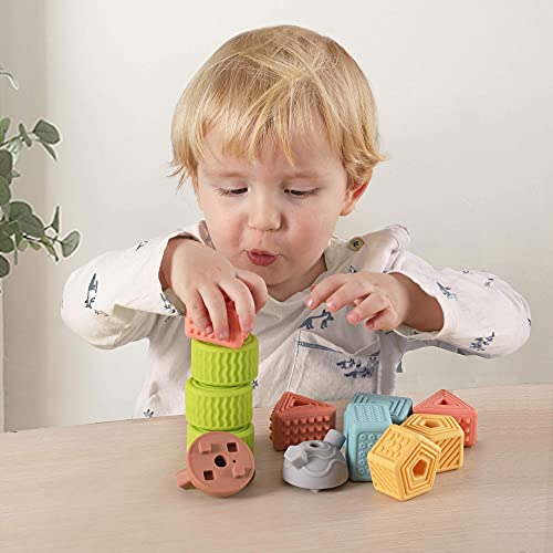 Tumama Baby Blocks Juguetes Cuerda Cordón Cuentas Suave Apilamiento de construcción Teethers sensoriales Juego de lanzar para niños Clasificación de enhebrado Regalo Prime Boys Girls