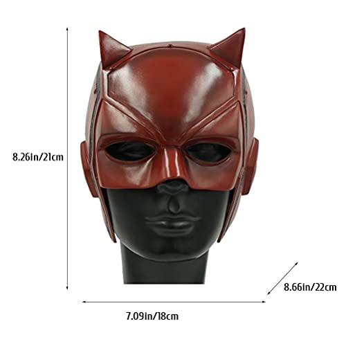 Tumnea Máscara de Daredevil Máscara de Halloween Daredevil Cosplay Casco Máscara de látex Cosplay para Accesorios de Disfraces de Halloween