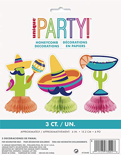 Unique Party - Decoraciones de Mesa - Diseño de Boho Fiesta - Paquete de 3 (73449)