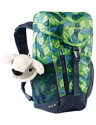 VAUDE 15485 Unisex Niños Mochilas 5-9L, Parrot Green/Eclipse, 6 Litros