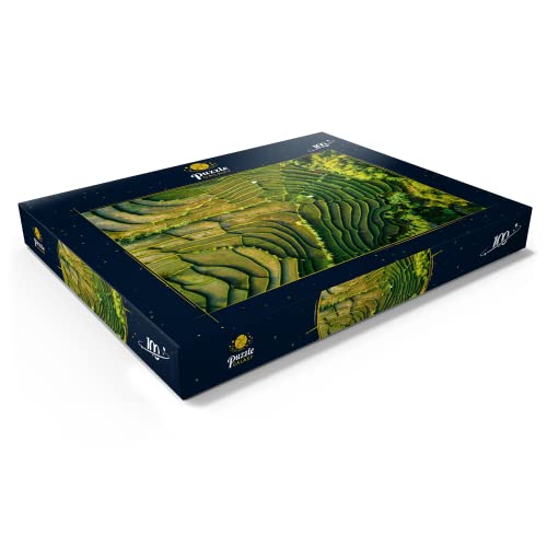 Vista Aérea De Una Terraza De Arrozales - Premium 100 Piezas Puzzles - Colección Especial MyPuzzle de Puzzle Galaxy