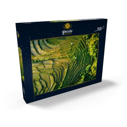 Vista Aérea De Una Terraza De Arrozales - Premium 200 Piezas Puzzles - Colección Especial MyPuzzle de Puzzle Galaxy