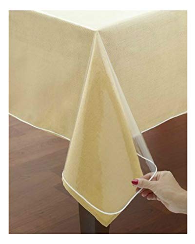 VITA PERFETTA Mantel Protección PVC Transparente (Ronda 140 cm)