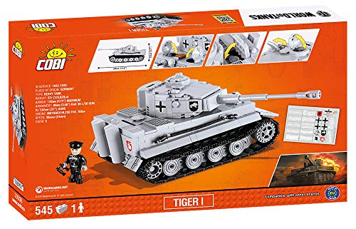 Wargaming - Tiger I, Tanque, Color Gris (COBI 3000)