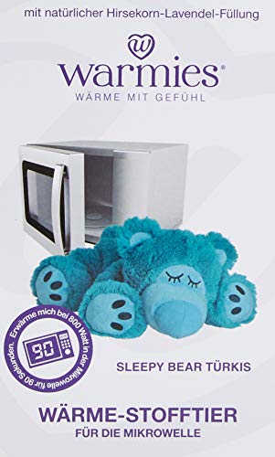 Warmies® Sleepy Bear türkis: Stofftier mit Lavendel-Füllung