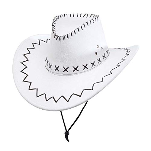 WIDMANN PK.6 SUEDELOOK White Cowboy Hats with Decorations