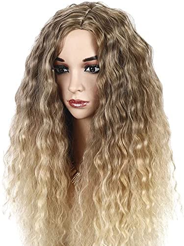 Wigs Ms. European and Chemical Fiber Wig Corn Hot Little Curly Hair Long Section of Large Simulation Scalp Rose Network