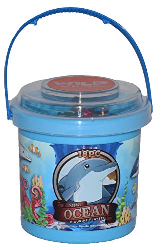 Wild Republic- Juego de Caza Animal Mundo de los Océanos, pequeño, Cubo Aventura Mini, 10 cm, 18 Piezas, Multicolor (23152) , color/modelo surtido