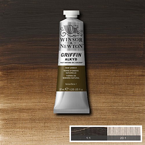 Winsor & Newton Griffin Alkyd - Tubo óleo de secado rápido, 37 ml, Tierra de Sombra Natural