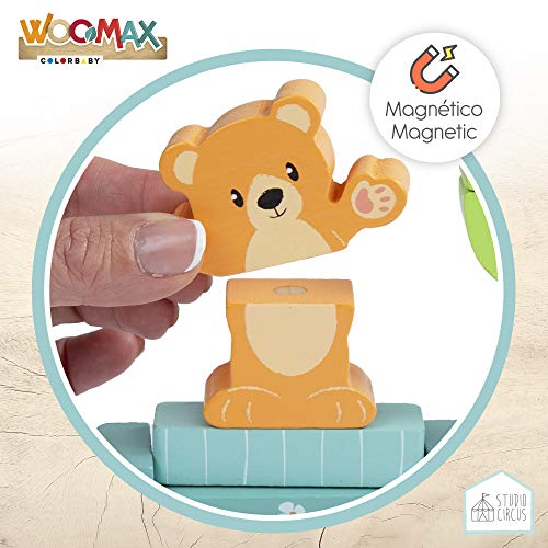 WOOMAX - Juego bloques madera magnéticos bosque woomax studio circus (46456)