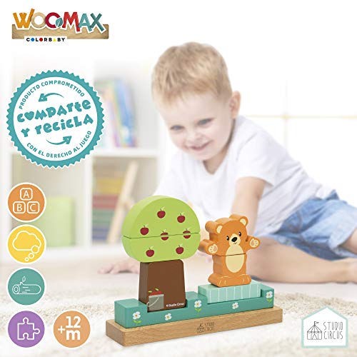 WOOMAX - Juego bloques madera magnéticos bosque woomax studio circus (46456)