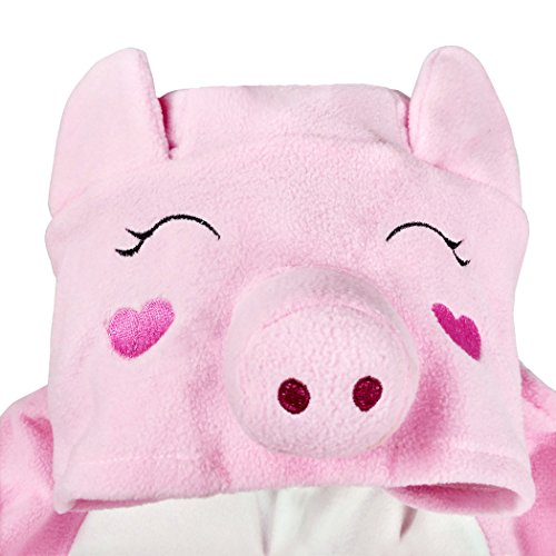 wotogold Pijama de Cerdo Animal Disfraces de Cosplay Unisex para Adultos Rosado