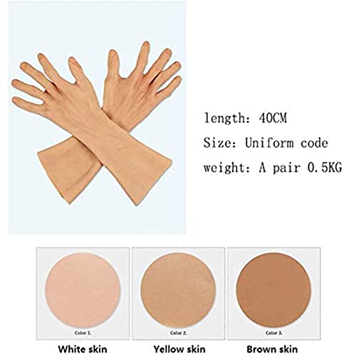 wzwyyds Modelo de Mano Falsa de Hombre de Silicona Guante de Piel Artificial Hecho por el Hombre, Guantes de Mano Falsos de Alto Nivel para Cosplay, Anillos de travestismo, Escenario de utilería