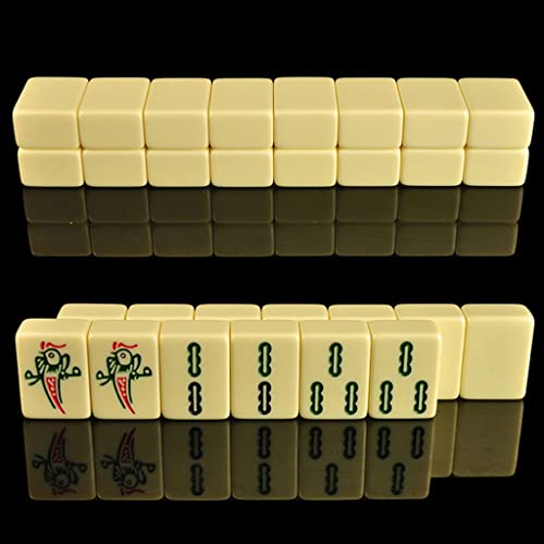 XIAOXIN Mah Jongg Set,144 Tiles Mahjong,Textura a Prueba de Marfil,para Varias reuniones caseras,Viaje Mahjong portátil mah-jongg