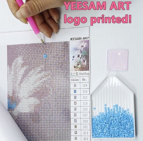 YEESAM ART Kit de pintura de diamante 5D con forma de mariposa, diseño de gato negro, 30 x 40 cm, para manualidades con diamantes de imitación, pintura pegada por números, kit de punto de cruz