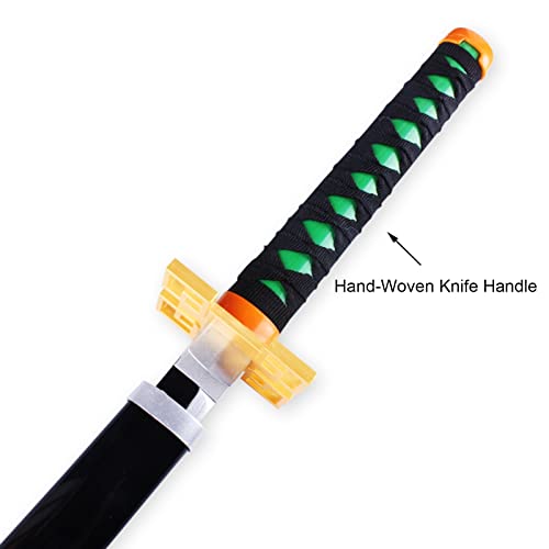 YPDHUA Demonio Slayer Katana Sword 41 Japonés Katana Samurai Sword Tokitou Muichirou Cosplay Katana para Anime Ninja Sword Abs Sword Sharatha Hecho a Mano Espada de Madera para Los Amantes Del Anime