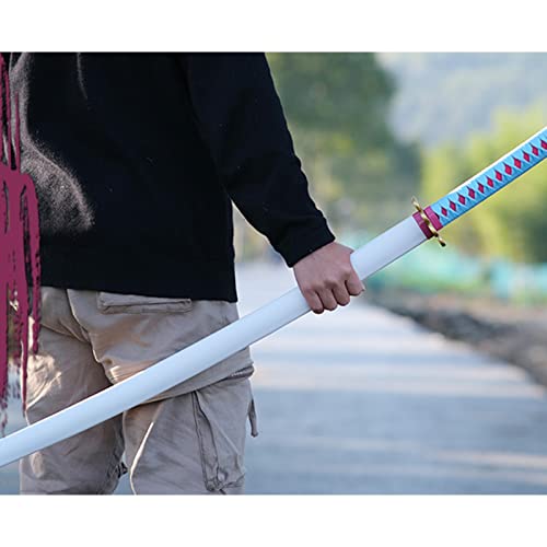 YPDHUA Demonio Slayer Sword Wood Kanroji Mitsuri Sword Samurai Sword Toy Katana Sword Prop Sword Hecho a Mano Japonés Katana Anime Cosplay Halloween Props / 41 Pulgadas