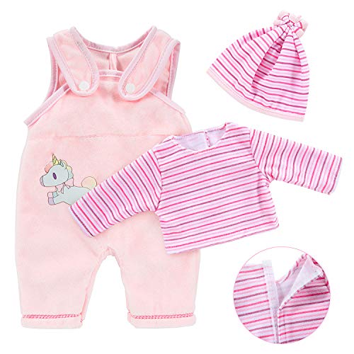 ZOEON Ropa de Muñecas para New Born Baby Doll, Trajes con Sombrero para Muñecas 35-43 cm (Rosado)