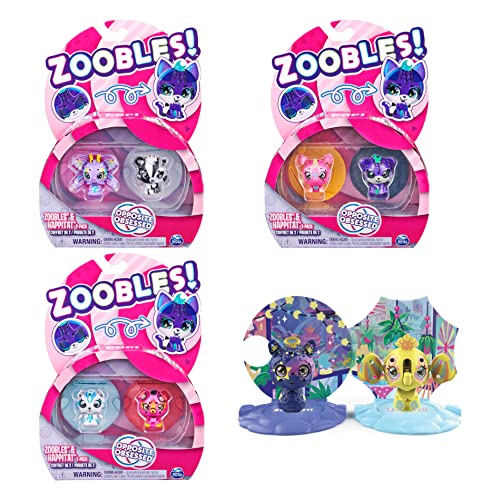 Zoobles, Opposite Obsessed-Paquete de 2 Figuras coleccionables transformables y Accesorios Happitat (el Estilo Puede Variar), Juguetes niñas de 5 años en adelante (Spin Master 6061774)