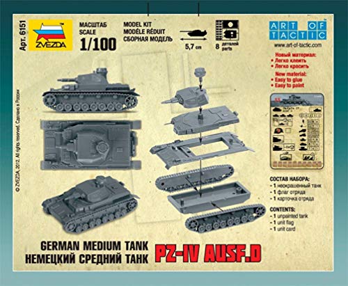 Zvezda Z6151 Panzer IV Ausf D - Tanque Militar a Escala 1:100