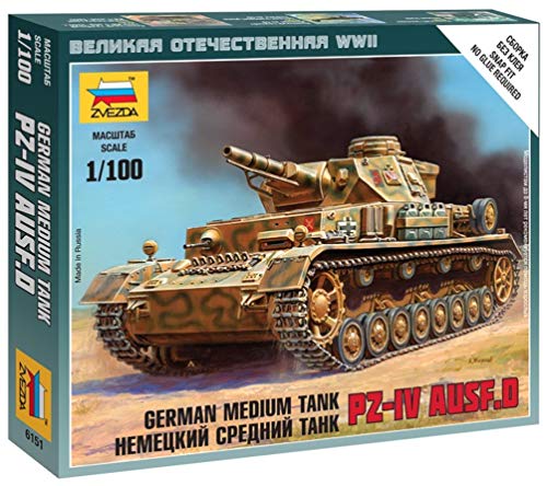 Zvezda Z6151 Panzer IV Ausf D - Tanque Militar a Escala 1:100