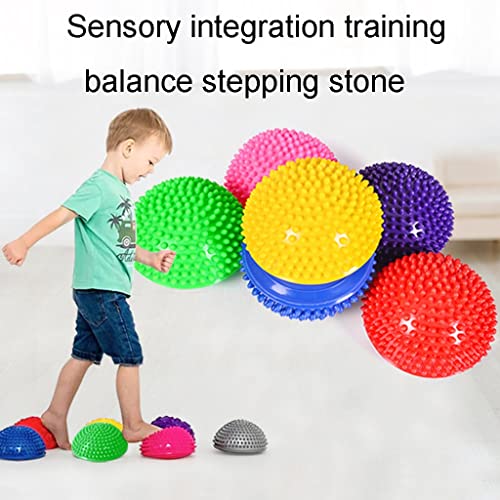 ZYYWX Balance Haz Piedras en escalones de Equilibrio for Adultos y niños, Antideslizante Rainbow Rainbow Riow River Crossing Stone (Color : Pink)