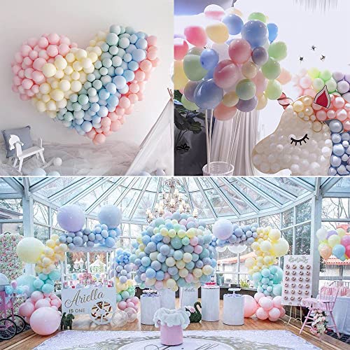 100 Globos Pastel de 5/10/12 Pulgadas, Decoraciones de Fiesta de Arco Iris, Globos de Látex Engrosados Para Niños, Cumpleaños, Unicornio, Decoración de Fiesta de Bebé, Suministros de Fiesta de Boda