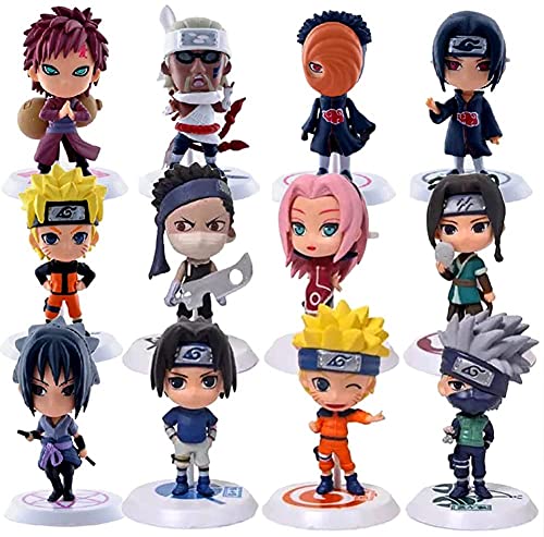 12 Pcs Anime Mini Juego de Figuras Anime Acción Figuras de Juguetes Anime CakeTopper Anime Figuras de Coleccion Acción Figuras Modelo Muñecas para Decoración de Tartas