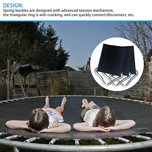 12 piezas de trampolín triángulo hebilla trampolín muelles trampolín trampolín Mat triángulo anillos hebilla V-ring correas Trampoline Accesorios con un trampolín herramientas Spring Pull T-Hook