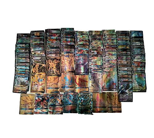 300 tarjetas nuevas 2022 Trading Cards 190 V + 100 Vmax+3 MEGA+7GX Style Card HOLO GX Trainer Full Art. Sin duplicados. Producto no oficial.