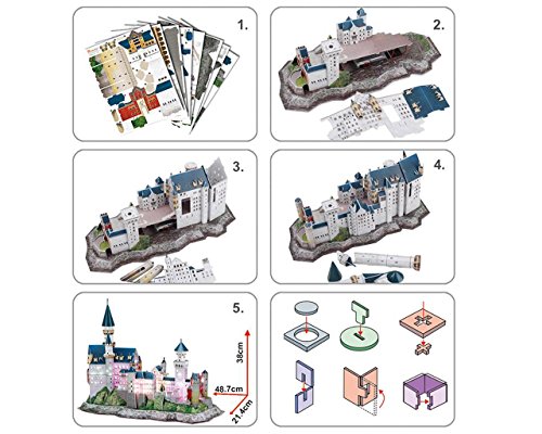 3D Puzzle Castillo de Neuschwanstein LED Neuschwanstein Castle LED Cubic Fun CUBICFUN