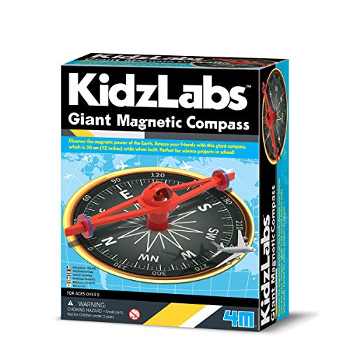 4M Giant Compass Kidzlabs Brújula magnética Gigante, Multicolor (403438)