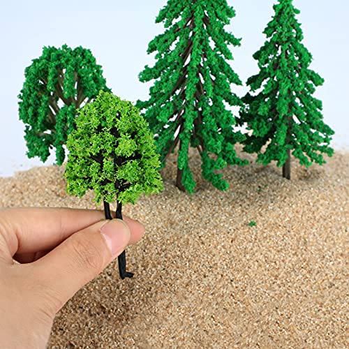 5 Juguetes de Figuras de Animales de Bosque y 30 Modelos Mixtos de 1,18-6,30 Pulgadas Árbol en Miniatura Accesorios para Cumpleaños, Toppers de Tartas Decoración de Mesa, Navidad